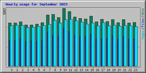 Hourly usage for September 2023