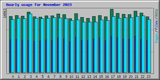 Hourly usage for November 2023
