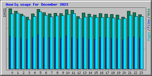 Hourly usage for December 2023