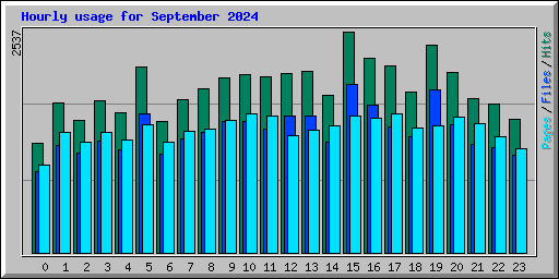 Hourly usage for September 2024