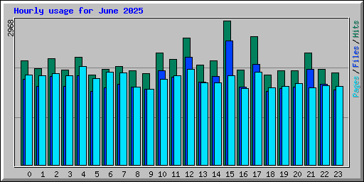 Hourly usage for June 2025