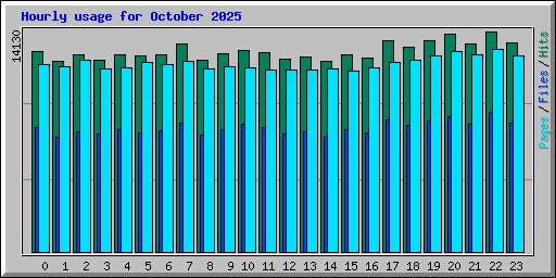 Hourly usage for October 2025
