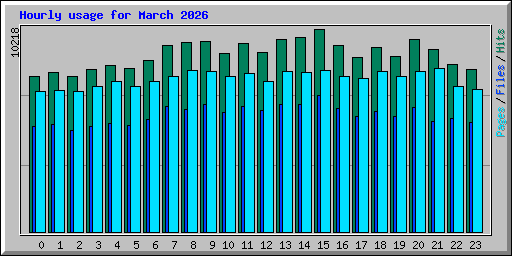 Hourly usage for March 2026