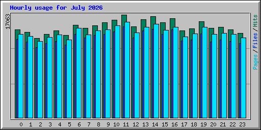 Hourly usage for July 2026