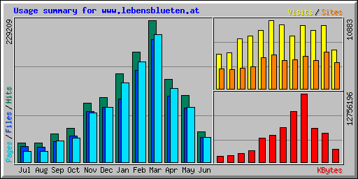 Usage summary for www.lebensblueten.at